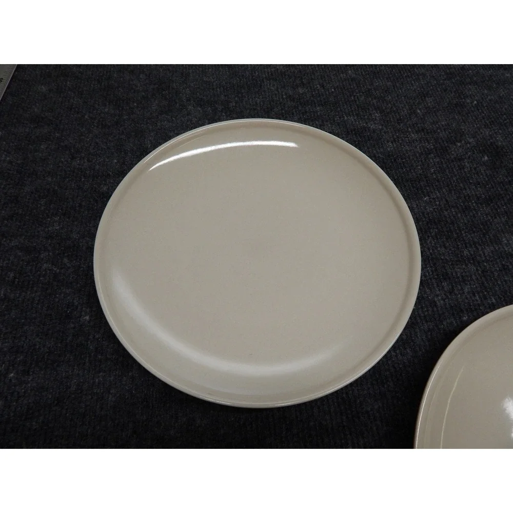 IKEA DINERA Beige Stoneware Plates Set of 2 Maria Vinka Design 10866 Thailand